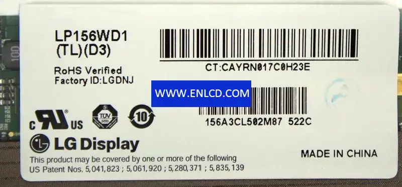 LG Display LP156WD1-TLD3 LCD panel