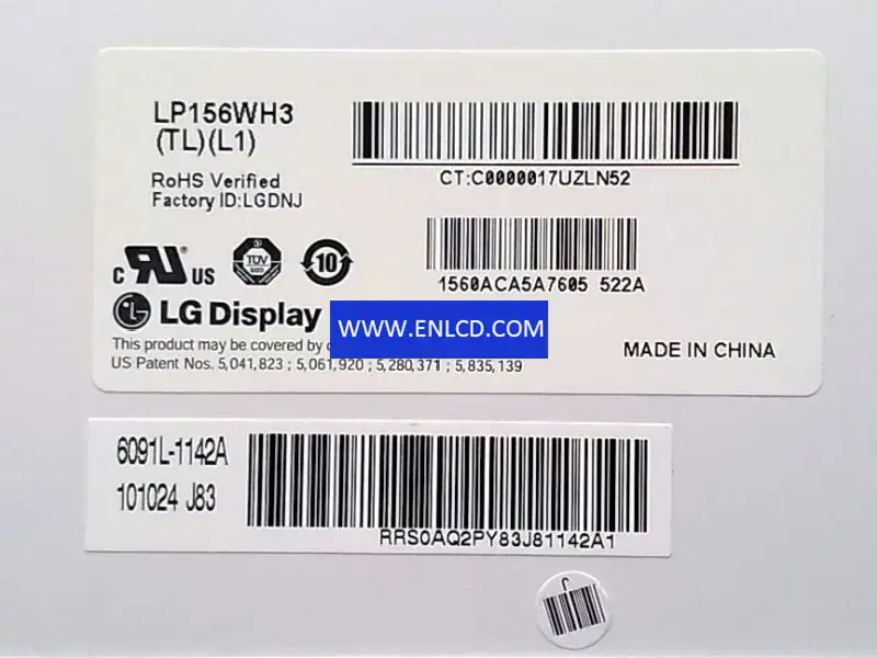 Remplacement du panneau LCD LP156WH3-TLL1 LG Display pour ordinateur portable