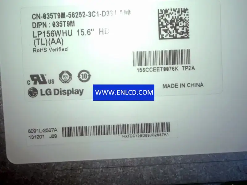 Remplacement du panneau LCD LP156WHU-TLAA LG Display pour ordinateur portable