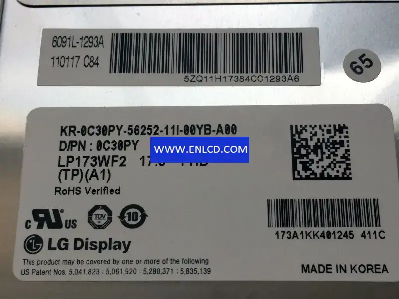 LP173WF2-TPA1 LG Display LCD panel replacement for Laptop