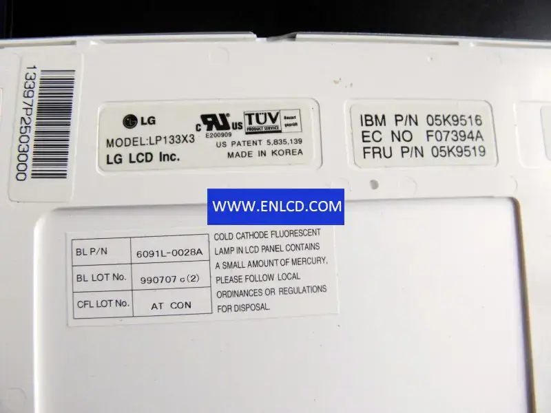 LP133X3 LG Display LCD panel replacement