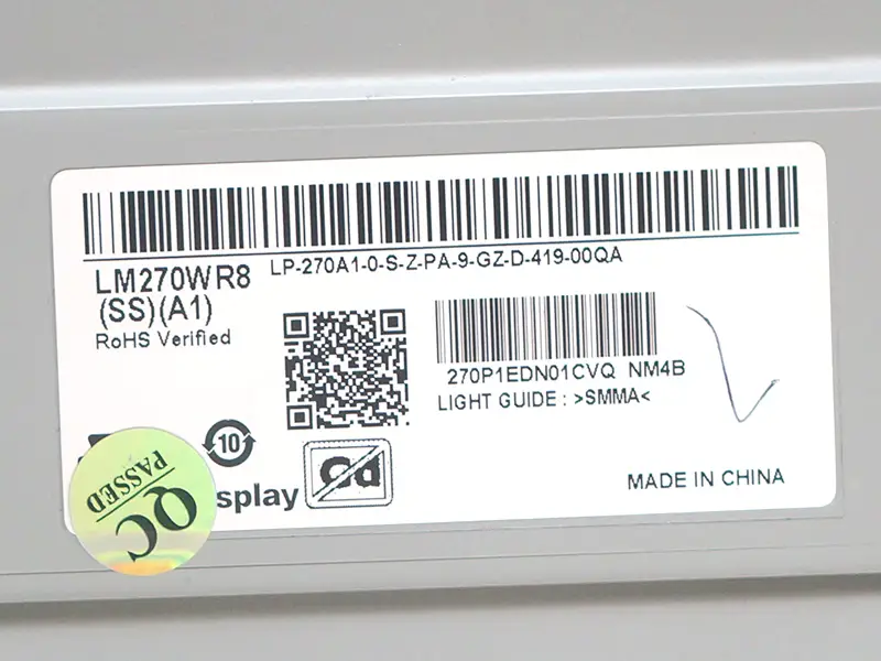 Remplacement du panneau LCD LG LM270WR8-SSA1