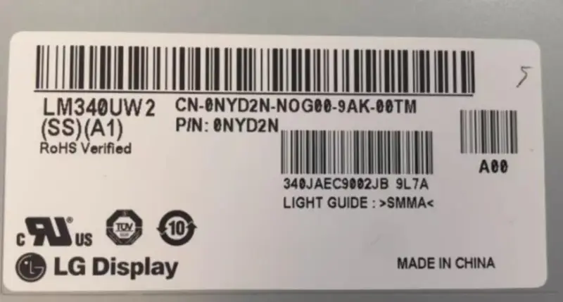 Remplacement du panneau LCD LM340UW2-SSA1 LG Display pour moniteur de bureau