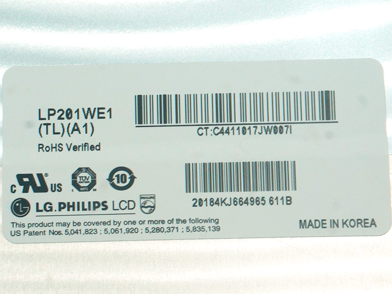 Dizüstü Bilgisayar için LP201WE1-TLA1 LG Ekran LCD panel değiştirme