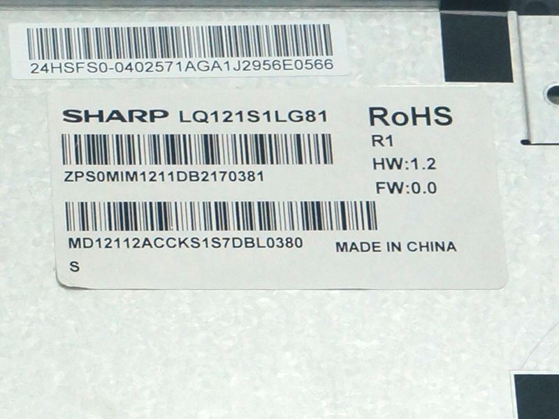 Sharp LQ121S1LG81 LCD