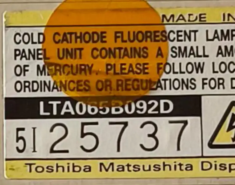 LTA065B092D Замена ЖК-панели Toshiba для сенсорного экрана