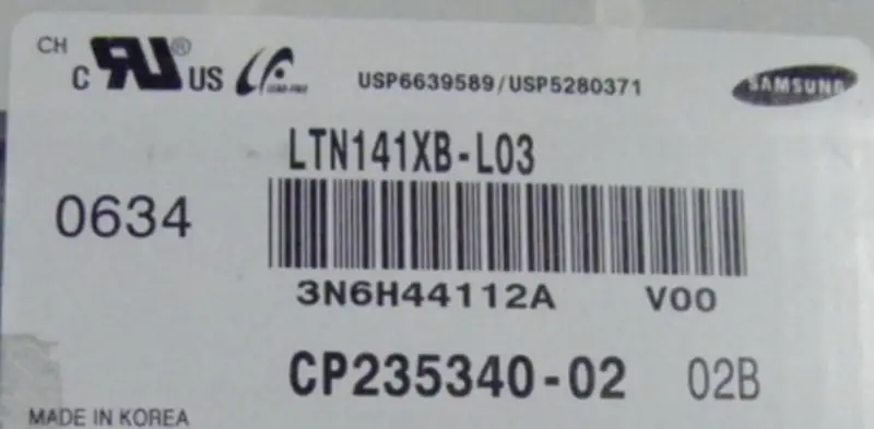 Remplacement du panneau LCD Samsung LTN141XB-L03