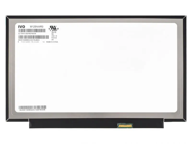 Pannello LCD sostitutivo M125NWR3 R0 IVO per laptop