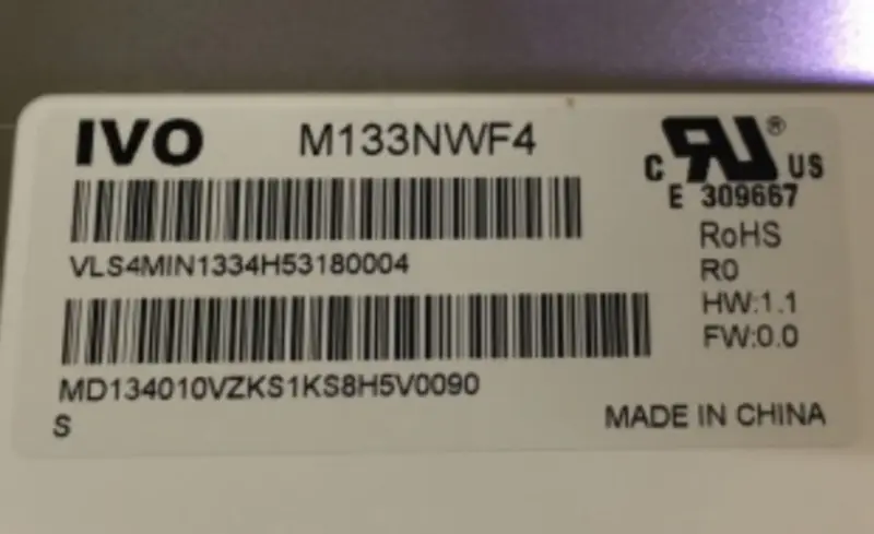 Remplacement du panneau LCD M133NWF4 R0 IVO pour ordinateur portable