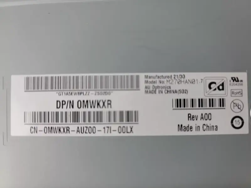 AUO M270HAN01.7 Remplacement du panneau LCD