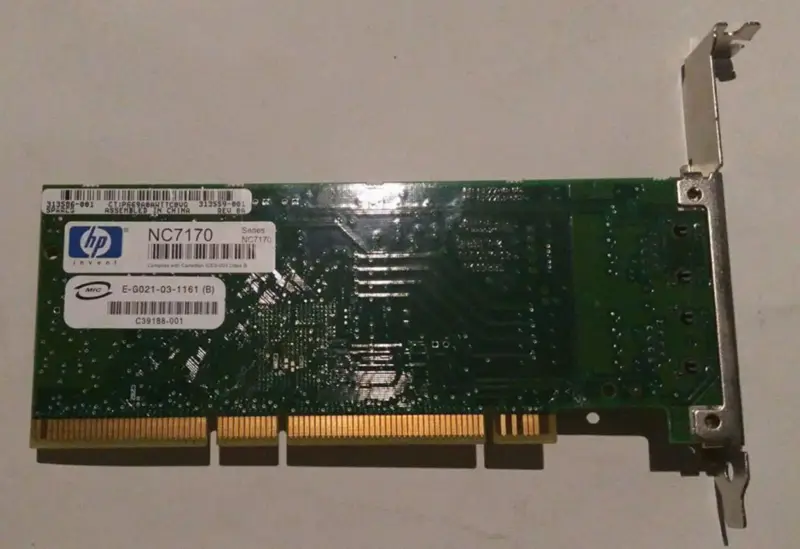 HP NC7170 313586-001 313559 PCI-X DUAL GIGABIT Ethernet アダプタ Intel Pro/1000T 82546EB