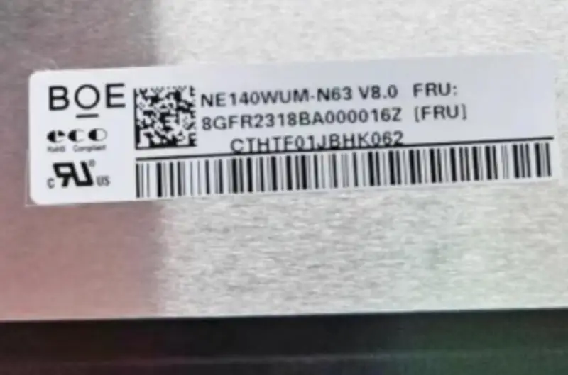 NE140WUM-N63 BOE LCD panel replacement