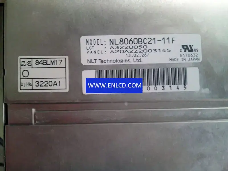 NL8060BC21-11F NLT LCD panel replacement for Industrial Application