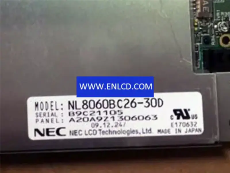 Remplacement du panneau LCD NL8060BC26-30D NLT pour application industrielle