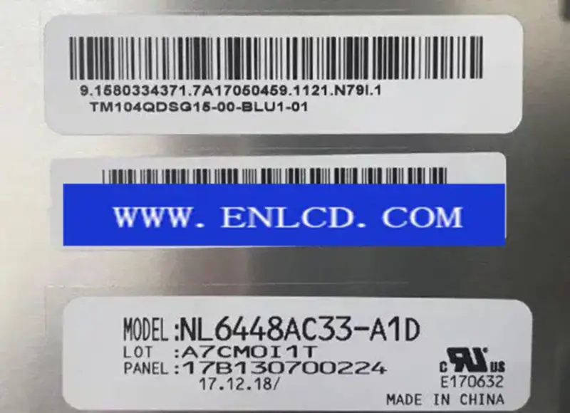 Remplacement du panneau LCD NL6448AC33-A1D NLT pour application industrielle