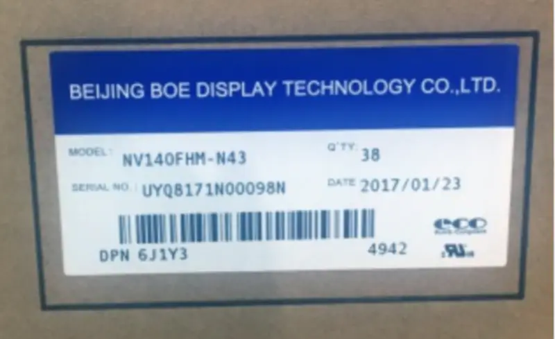 NV140FHM-N43 BOE LCD panel replacement