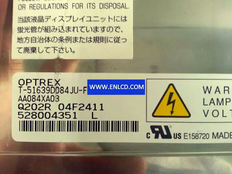 Kyocera T-51639D084JU-FW-A-AB LCD panel for Industrial Application