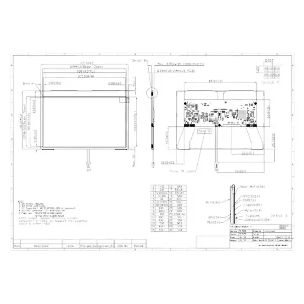 Remplacement du panneau LCD P0760WVLC-T CMEL pour écran tactile