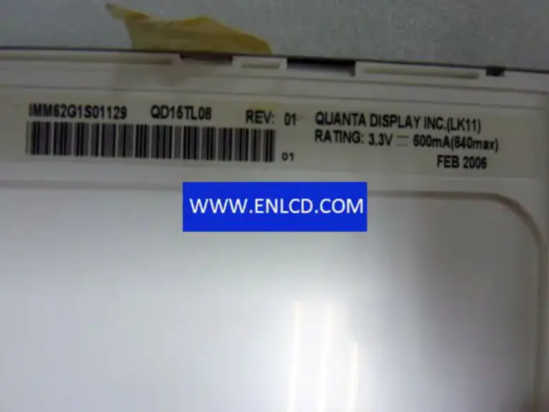 QD15TL08 Rev.01 Remplacement du panneau LCD QDI pour écran tactile