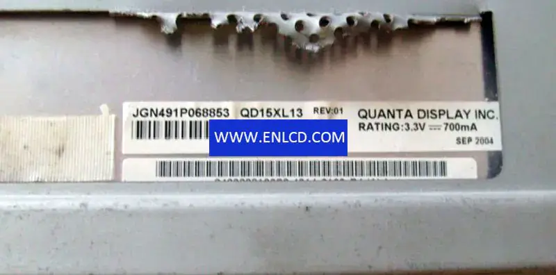 Remplacement du panneau LCD QD15XL13 Rev.01 QDI