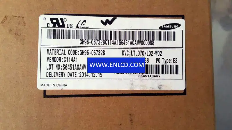 LTL070NL02-W02 Samsung LCD paneel vervanging voor Pad & Tablet
