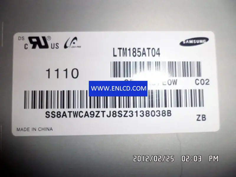 Remplacement du panneau LCD Samsung LTM185AT04