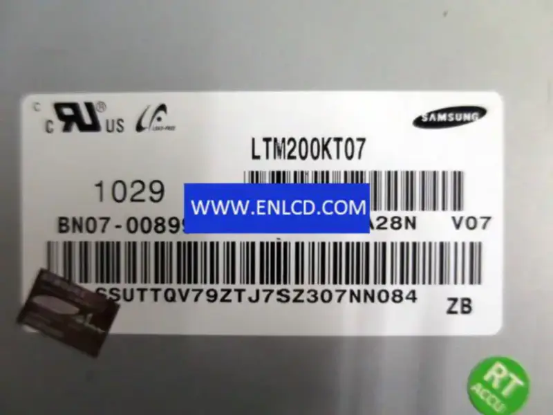 Remplacement du panneau LCD Samsung LTM200KT07 pour moniteur de bureau