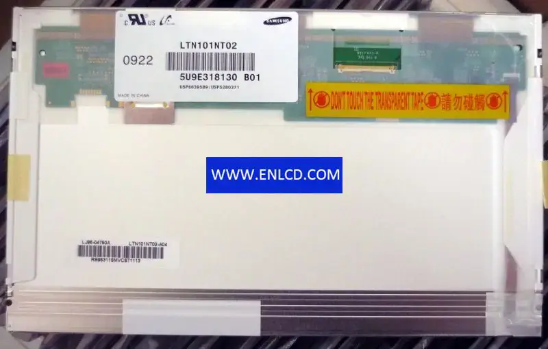 LTN101NT02-B01 Samsung LCD panel replacement for Netbook PC