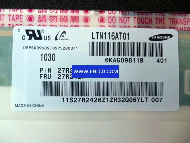 LTN116AT01-401 Sostituzione del pannello LCD Samsung per PC Netbook, laptop