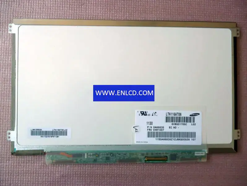 Remplacement du panneau LCD Samsung LTN116AT06-L02 pour Netbook PC, ordinateur portable