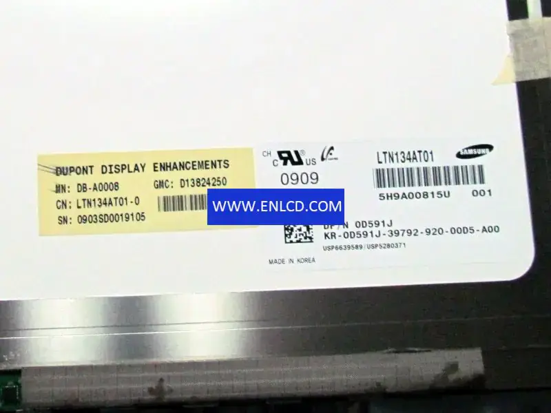 Remplacement du panneau LCD Samsung LTN134AT01-001