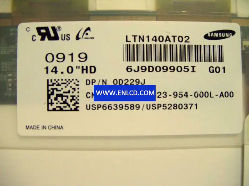 Remplacement du panneau LCD Samsung LTN140AT02-G01 pour ordinateur portable