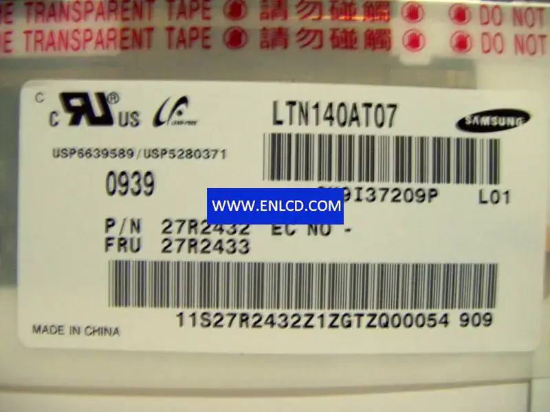 Remplacement du panneau LCD Samsung LTN140AT07-L01