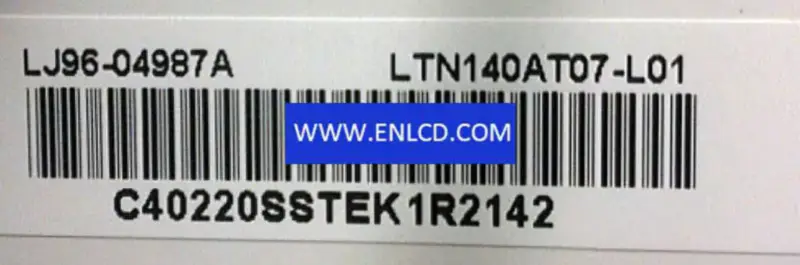 Remplacement du panneau LCD Samsung LTN140AT07-L01