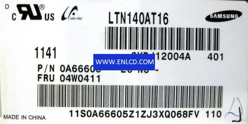LTN140AT16-401 Samsung LCD-paneelvervanging voor laptop