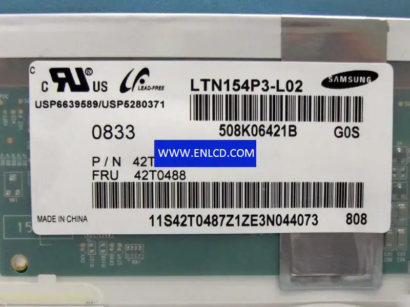 LTN154P3-L02 Замена ЖК-панели Samsung для ноутбука