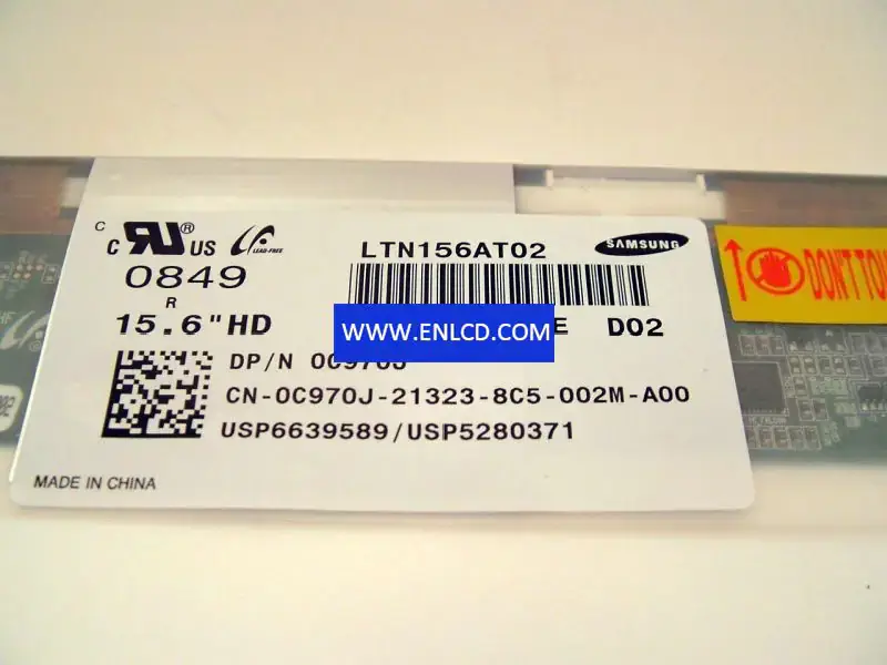 Substituição do painel LCD LTN156AT02-D02 Samsung para painel de toque