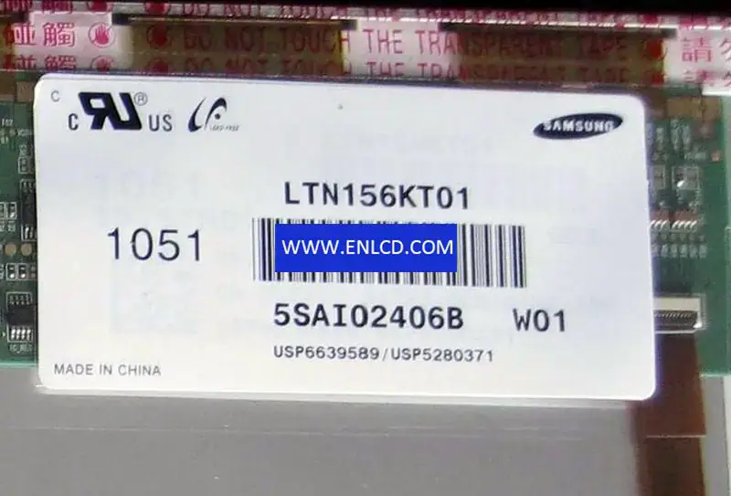 Remplacement du panneau LCD Samsung LTN156KT01-W01 pour ordinateur portable