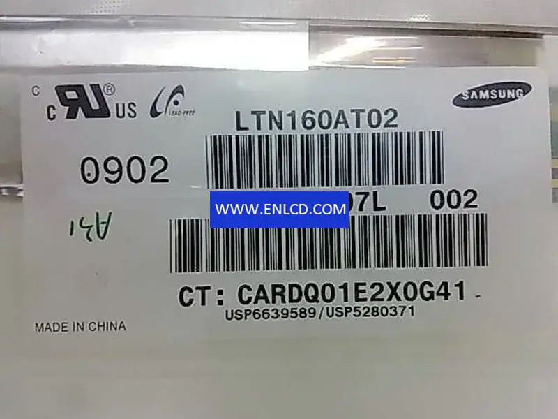 LTN160AT02-002 Dizüstü Bilgisayar için Samsung LCD panel değiştirme