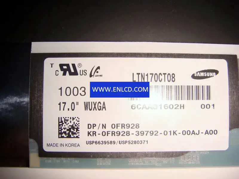 LTN170CT08-001 Dizüstü Bilgisayar için Samsung LCD panel değiştirme