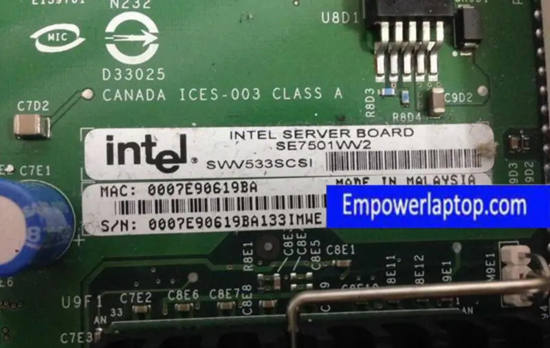 Karta Intel SE7501WV2 dual 320MSCSI z płytą główną RAID Sever