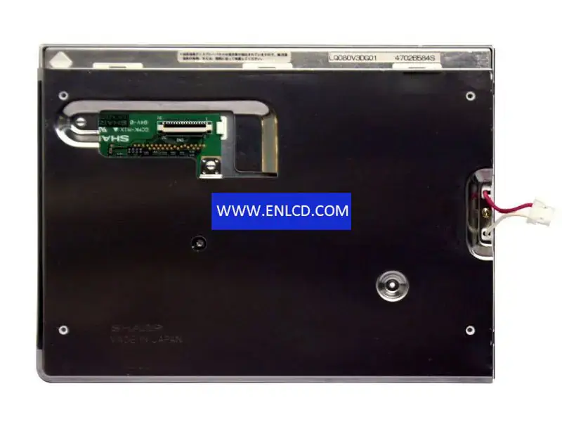 Substituição do painel LCD LQ080V3DG01 SHARP para aplicação industrial