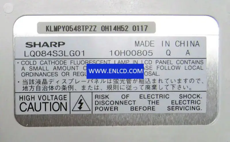 LQ084S3LG01 Sostituzione del pannello LCD SHARP per applicazioni industriali