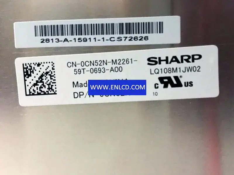 LQ108M1JW02 Remplacement du panneau LCD SHARP pour écran tactile