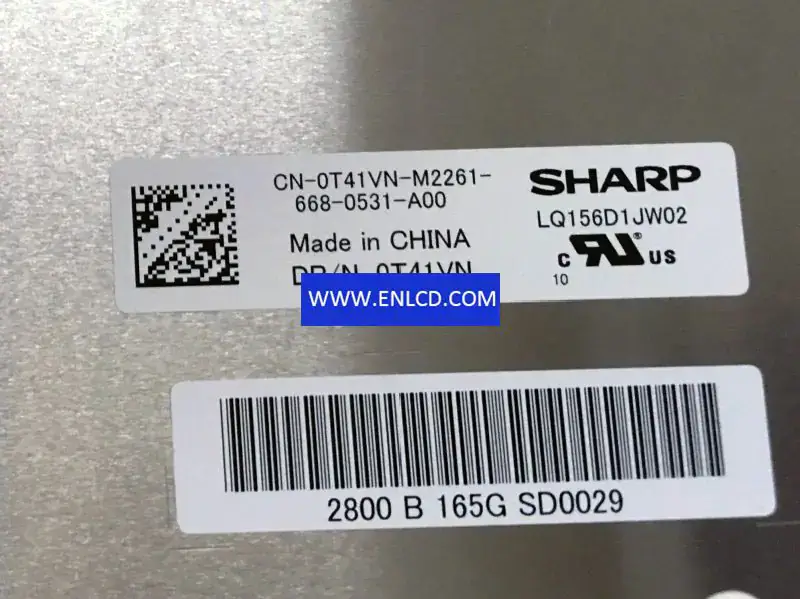 LQ156D1JW02 Zamiennik panelu LCD firmy SHARP do laptopa