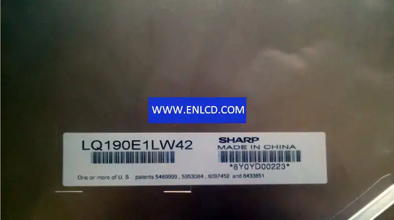 Remplacement du panneau LCD LQ190E1LW42 SHARP