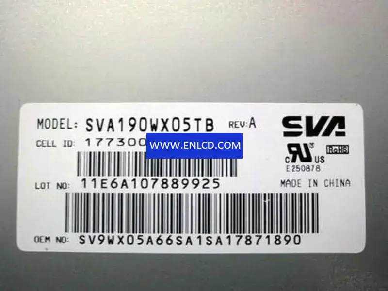 SVA190WX05TB Pannello LCD sostitutivo SVA-NEC per touchscreen