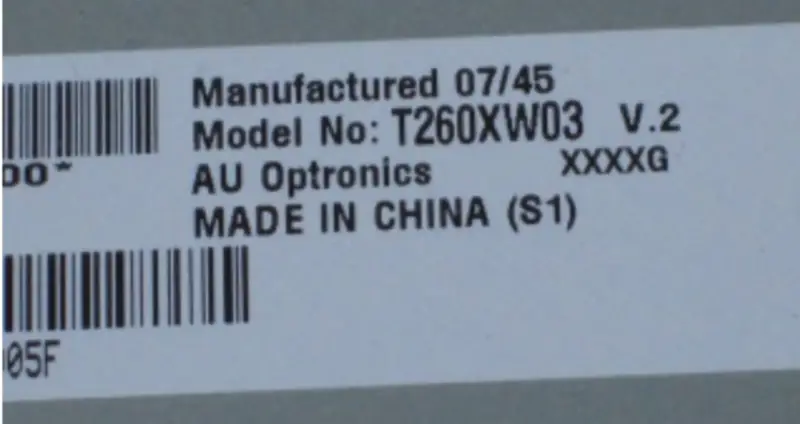 T260XW03 V2 AUO LCD panel replacement for TV Sets