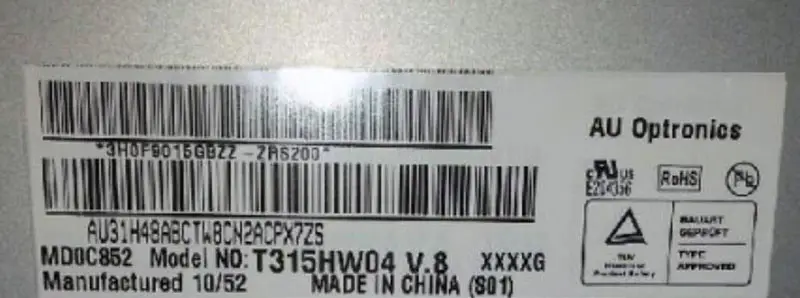 T315HW04 Sostituzione del pannello LCD V8 AUO per televisori