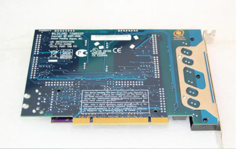 Digium Wildcard * Asterisk TDM800P Scheda VoIP Asterisk a 8 porte con cancellazione dell'eco Doppia scheda madre industriale X400M